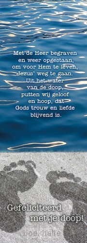 Boekenlegger gefeliciteerd doop Heer