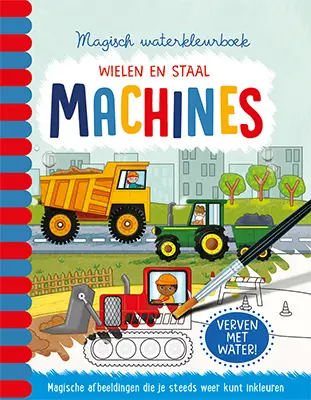 Magisch waterkleurboek machines