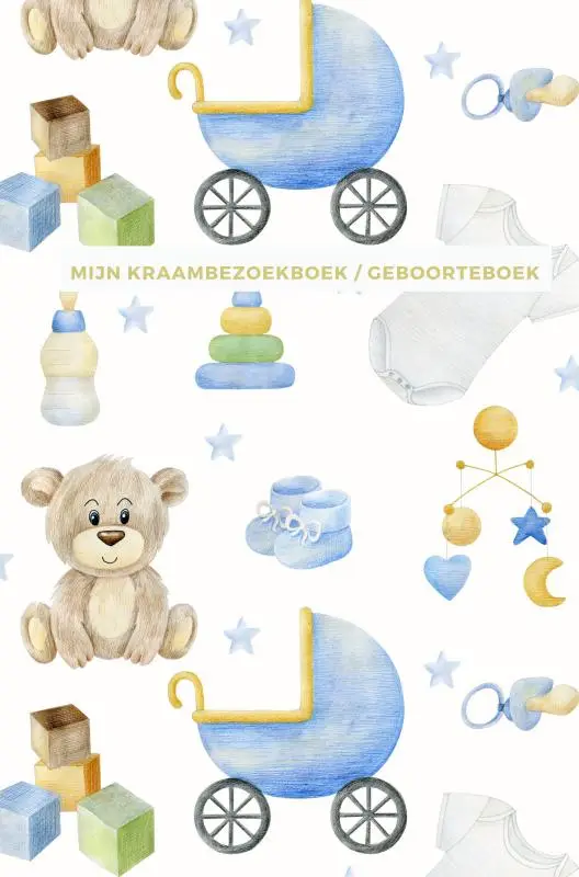 Mijn Kraambezoekboek / Geboorteboek | Geschikt als Kraamcadeau meisje en Kraamcadeau jongen