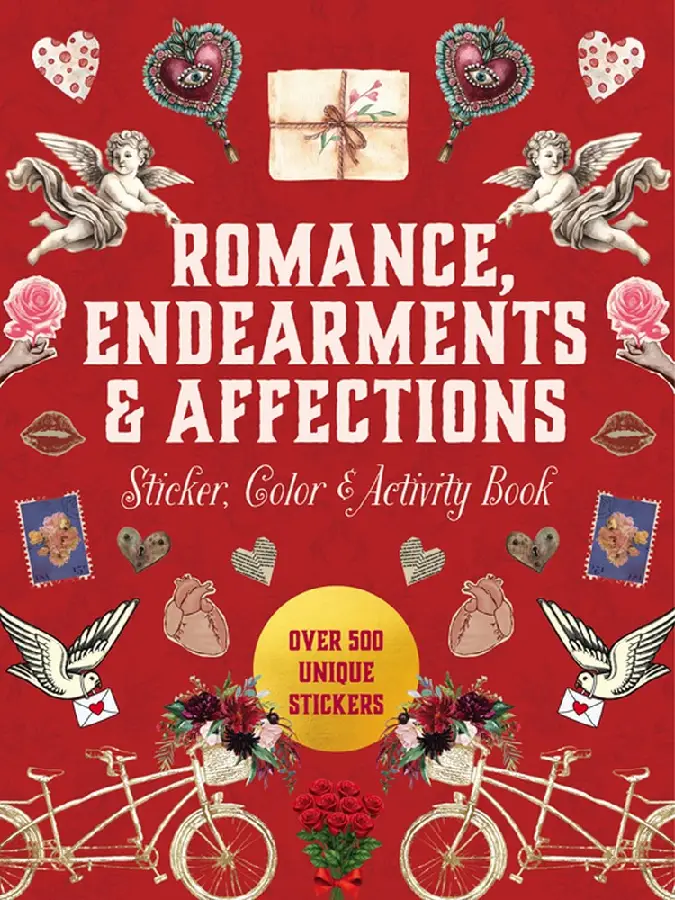 Romance, Endearments & Affections Sticker, Color & Activity Book