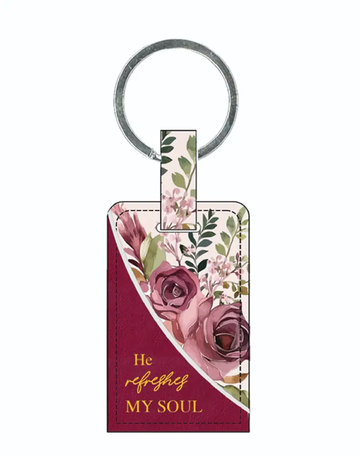Luxleather keyring He refreshes my soul