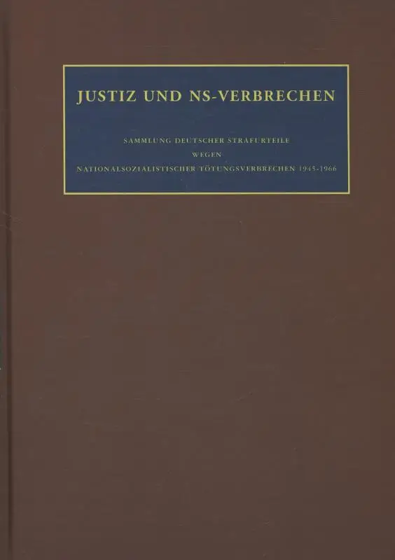 Justiz und ns-verbrechen / Band 22