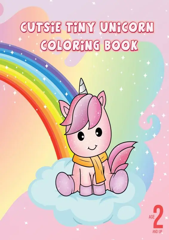 Cutsie tiny unicorn coloring book