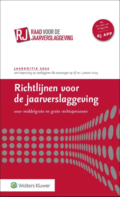 Richtlijnen voor de jaarverslaggeving, middelgrote en grote rechtspersonen 2022