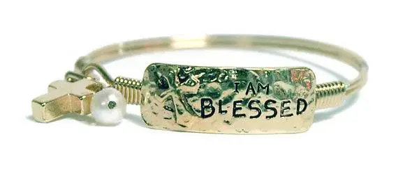 Bangle bracelet I am blessed
