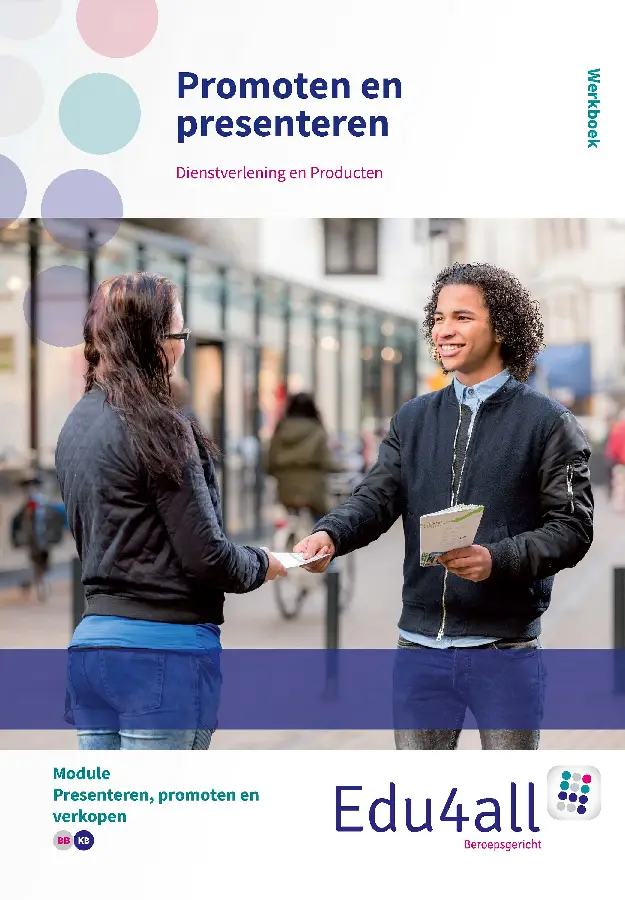 Werkboek / Promoten en presenteren / Module presenteren, promoten en verkopen