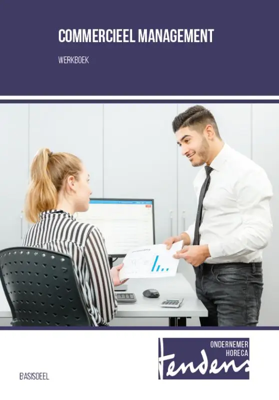 Ondernemer horeca / Commercieel management / Werkboek