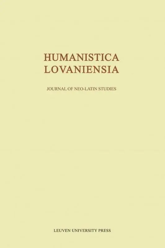 Humanistica lovaniensia / Volume LXII 2013