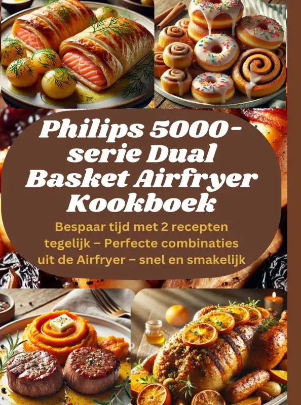 Philips 5000-serie Dual Basket Airfryer Kookboek: Bespaar tijd met 2 recepten tegelijk - Perfecte combinaties uit de Airfryer - snel en smakelijk