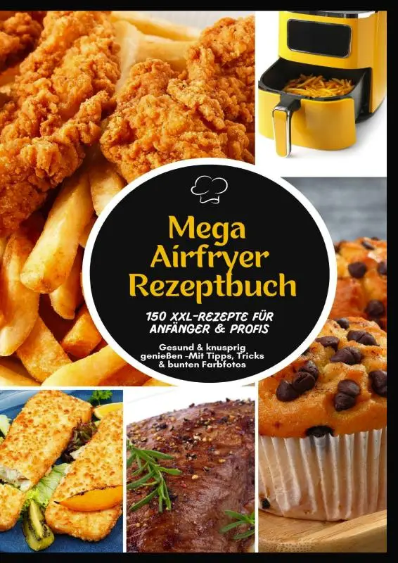 Mega Heißluftfritteuse Rezeptbuch: 150 XXL-Rezepte für Anfänger & Profis | Gesund & knusprig genießen -Mit Tipps, Tricks & bunten Farbfotos