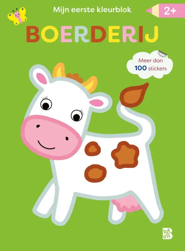 Mijn allereerste kleurblok met stickers boerderij