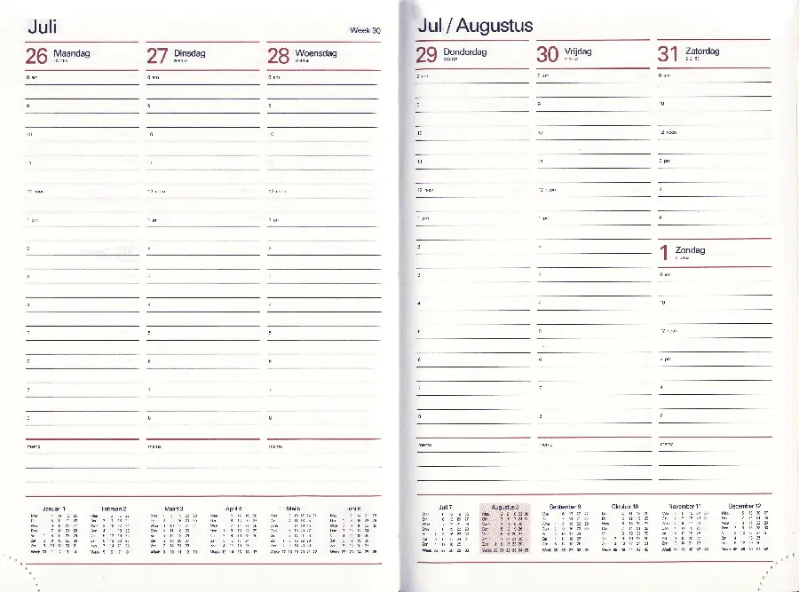 Combi agenda A5 week 2025-2026