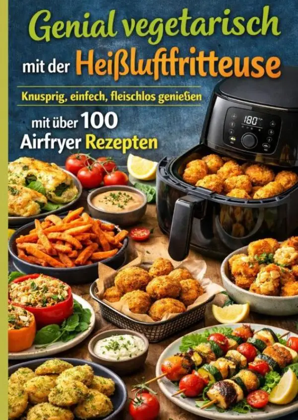 Genial vegetarisch mit der Heißluftfritteuse - Knusprig, einfach, fleischlos genießen mit über 100 Airfryer Rezepten