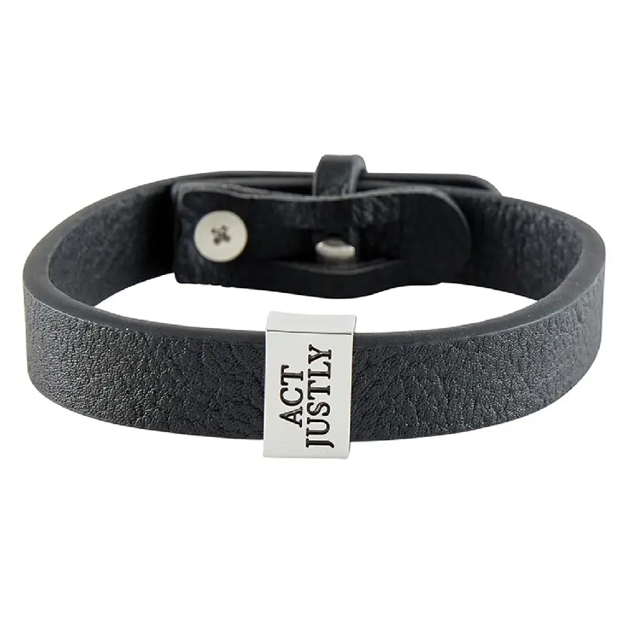 Leather Bracelet Act Justly