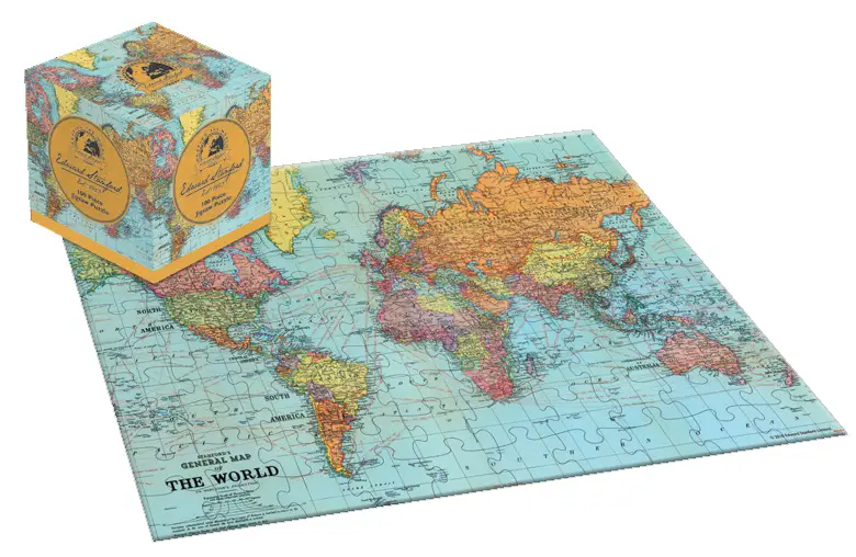 World puzzel kubus 100 st. Edward Stanford Jigsaw