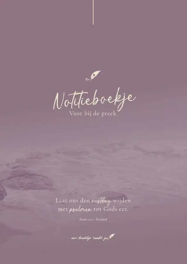 Notitieboek voor bij de preek A5