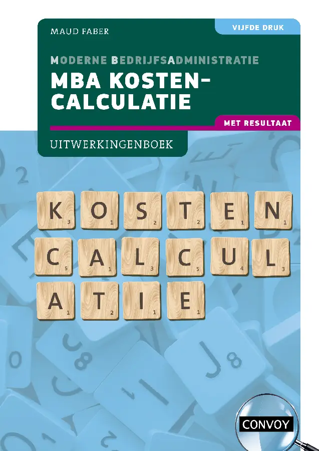MBA Kostencalculatie met resultaat