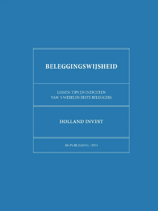 Beleggingswijsheid