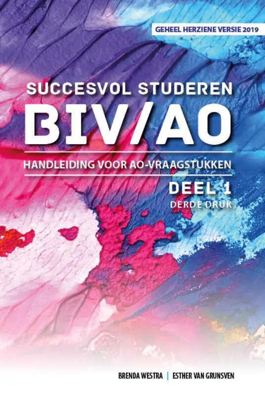 Succesvol Studeren voor BIV/AO / Handleiding voor AO-vraagstukken
