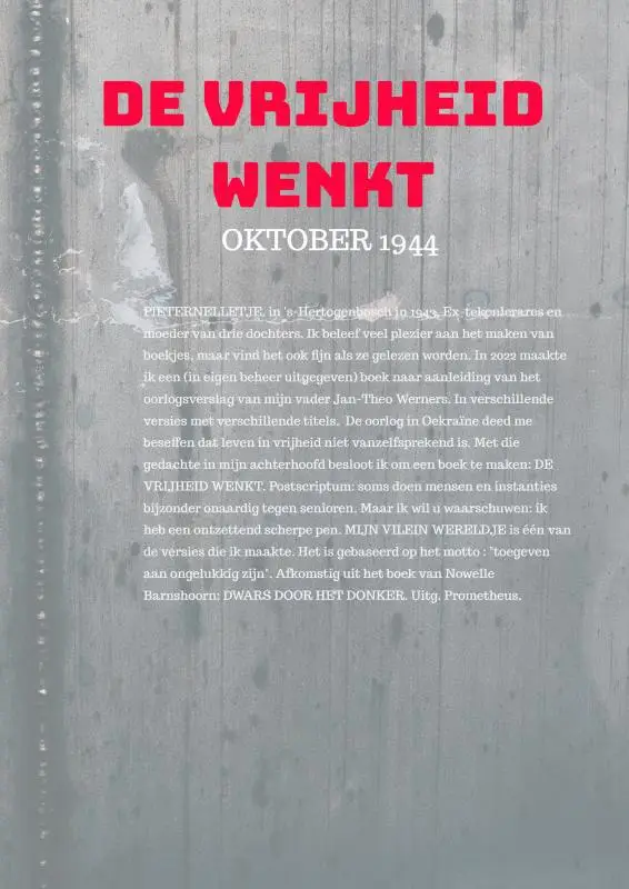 DE VRIJHEID WENKT