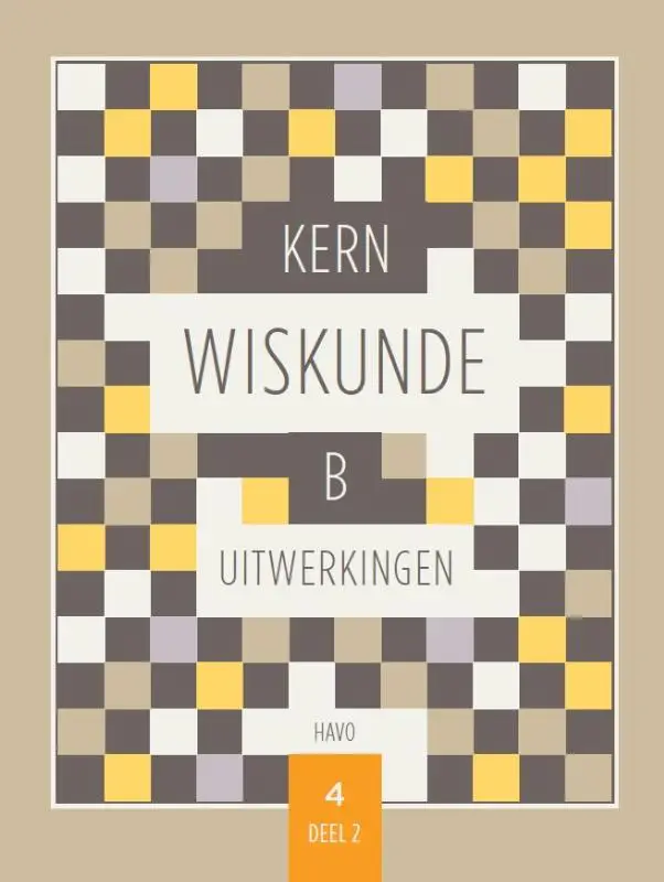KERN Wiskunde uitwerkingenboek havo 4 wiskunde B deel 2