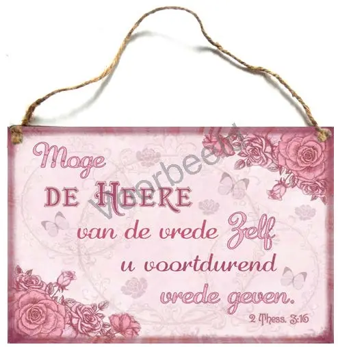 Moge de Heere van de vrede Zelf u voortd