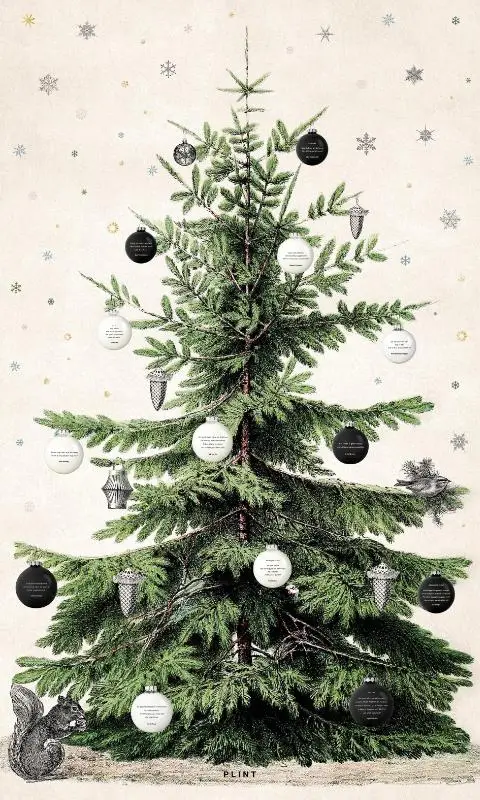 poëzieposter Kerstboom met gedichten