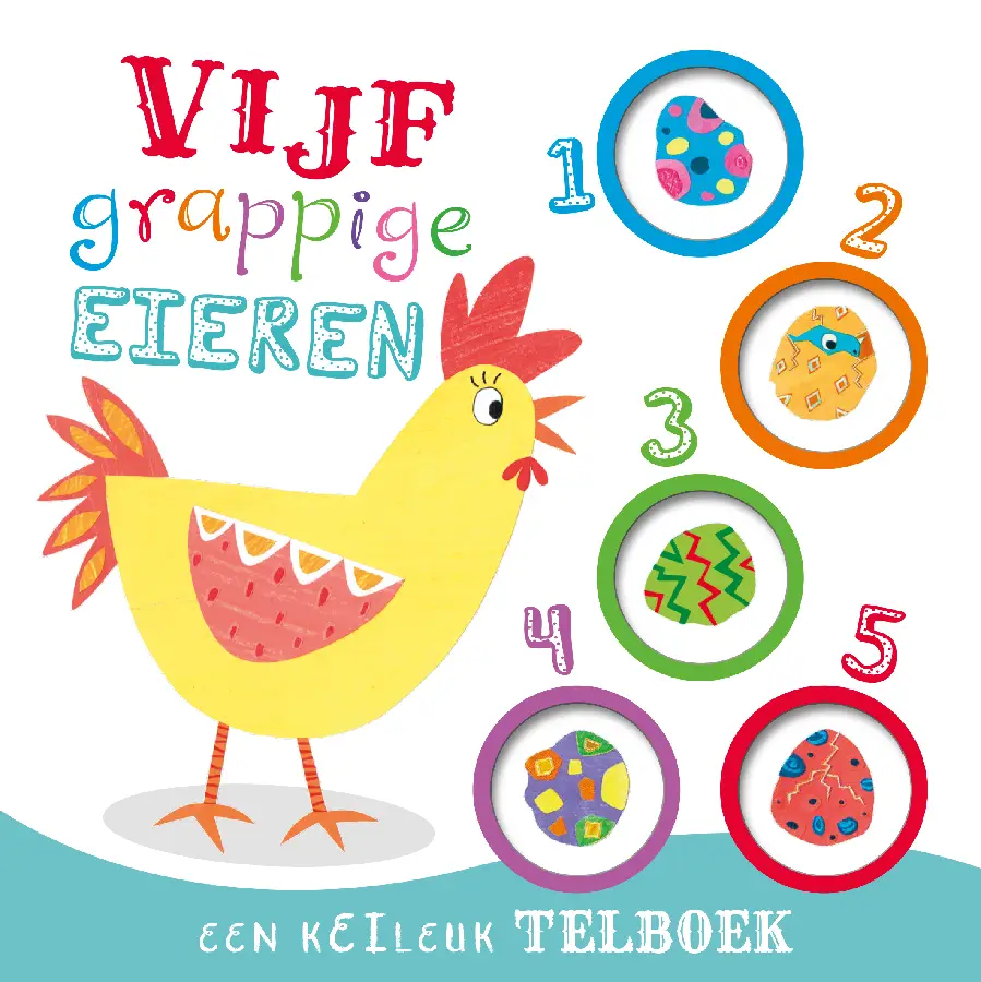 Vijf grappige eieren - telboek